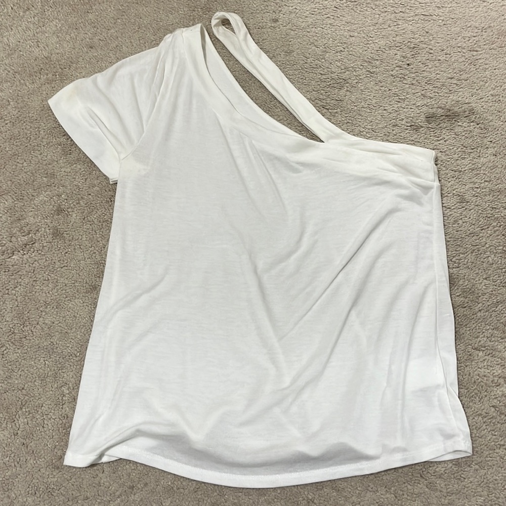 Express One Eleven One Shoulder Cut out Tee